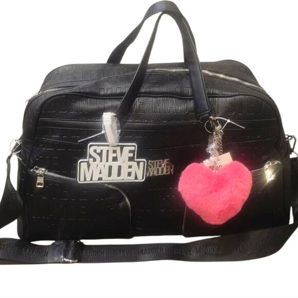 Steve Madden BZiva Logo Weekender- Black - Picture 2 of 10